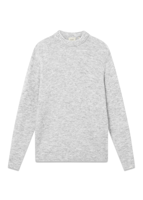 ALPINE KNIT - Light Grey Melange-Knitwear-Forét-Butler Loftet