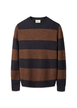 ALPINE KNIT - Navy/Dark Brown-Knitwear-Forét-Butler Loftet