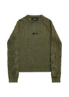 ARIA KNIT SWEAT W/ EMBROIDERY - Olive-Knitwear-ALIS-Butler Loftet