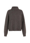 AdrianMD t-neck - Espresso Melange-Knitwear-Modström-Butler Loftet
