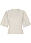 Asha Boxy Tee - Ivory-T-shirts-Neo Noir-Butler Loftet