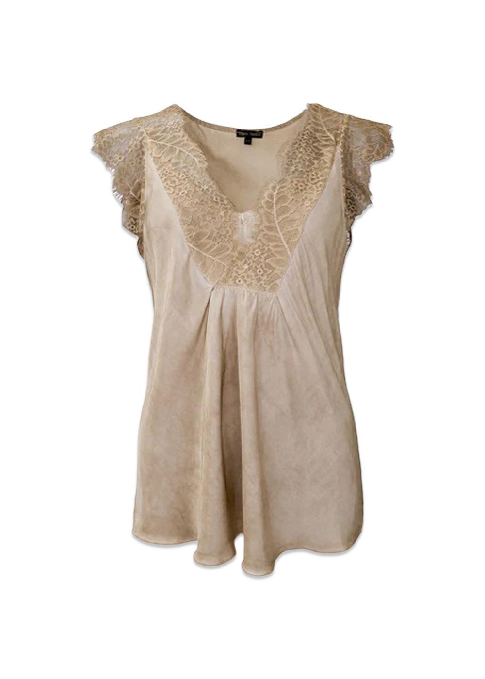 Black Colours BCBILLY lace top - Champagne. Køb toppe her.