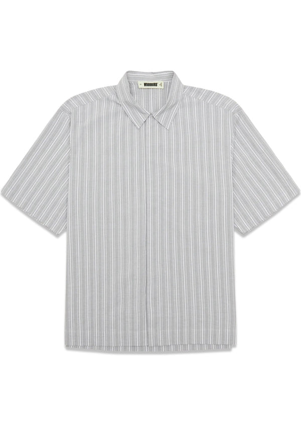 Banks Stripe Shirt - Off White-Shirts-Woodbird-Butler Loftet