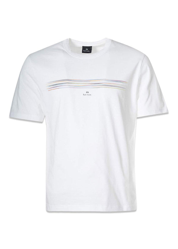 Casual Fit T-Shirt Stripes - White-T-shirts-Paul Smith - PS-Butler Loftet