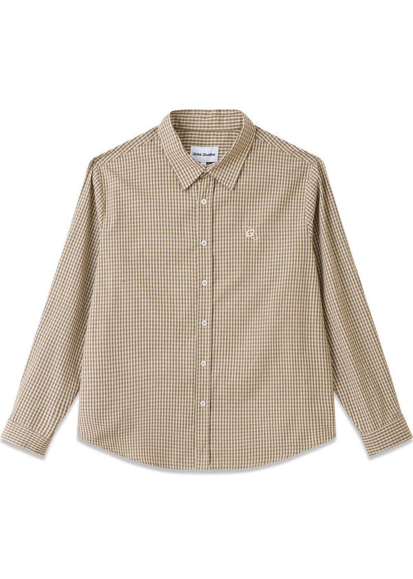 Checkered Shirt - Beige-Shirts-Globe Studios-Butler Loftet