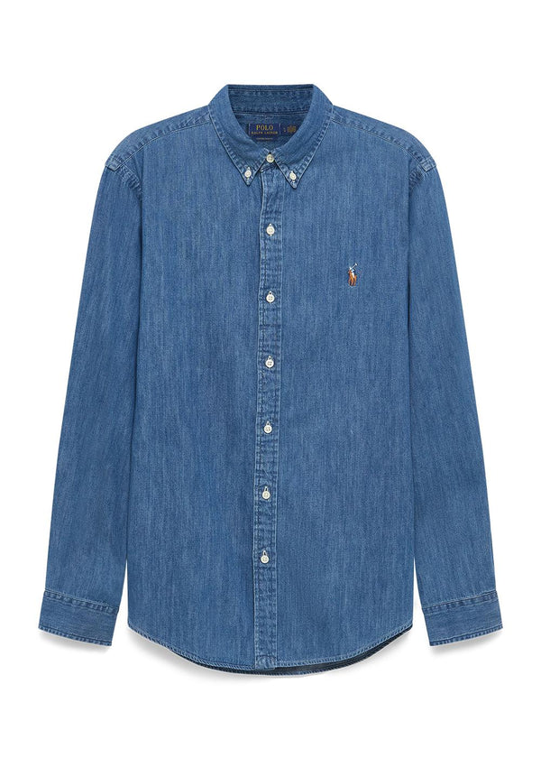 Denim Slim Fit Shirt - Denim-Shirts-Ralph Lauren-Butler Loftet