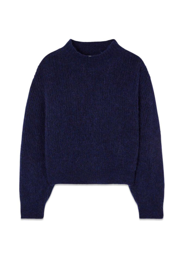 EAST - Navy Melange-Knitwear-American Vintage-Butler Loftet
