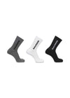 EVERYDAY CREW 3-PACK - Black / White / Med Grey Melange-Socks/stockings-Salomon-Butler Loftet