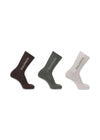 EVERYDAY CREW 3-PACK - Silver Cloud / Sedona Sage / French Roast-Socks/stockings-Salomon-Butler Loftet