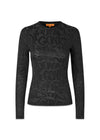 Elastic Long Sleeve Top - Liquified Logo-Blouses-Stine Goya-Butler Loftet