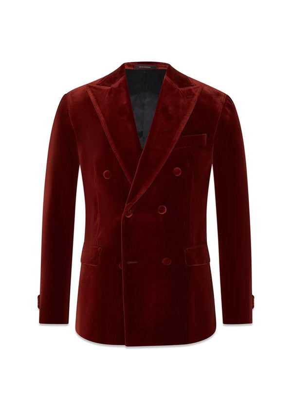 Farris Blazer - Leather Red Brown-Blazers-Oscar Jacobson-Butler Loftet