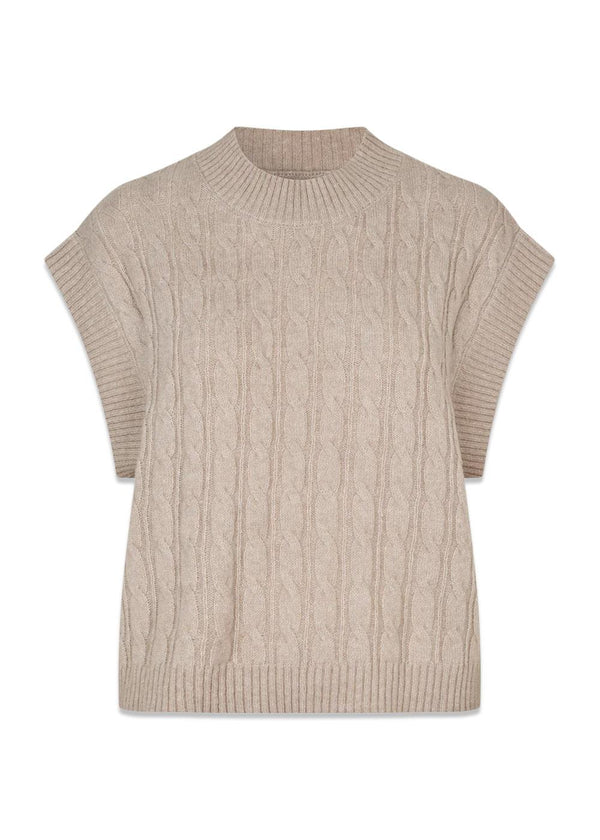 FinnLL Vest SL - Beige-Knitwear-Lollys Laundry-Butler Loftet