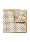 Floral Tussah Silk Pocket Square - Light Brown-Accessories-Eton-Butler Loftet
