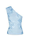 Florini Big Flower Mesh Top - Light Blue-Top-Neo Noir-Butler Loftet
