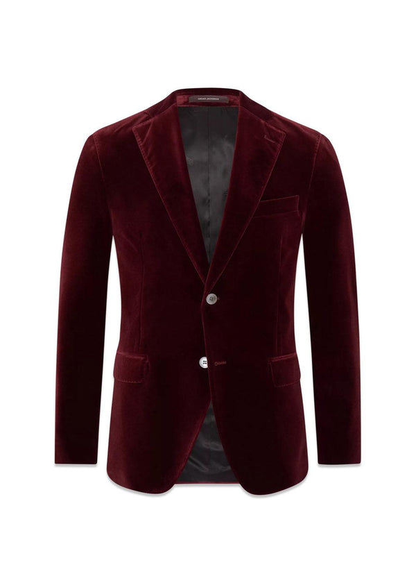 Fogerty Blazer - Leather Red Brown-Blazers-Oscar Jacobson-Butler Loftet