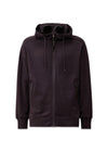 HOODED OPEN DIAGONAL RAISED FLEECE - Sort-Hoodies-C.P. Company-Butler Loftet
