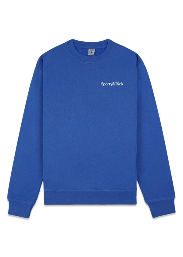 Health is Wealth Crewneck - Paris Blue-Sweatshirts-Sporty & Rich-Butler Loftet