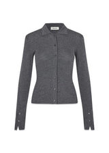 HirokiMD cardigan - Dark Grey Melange-Knitwear-Modström-Butler Loftet