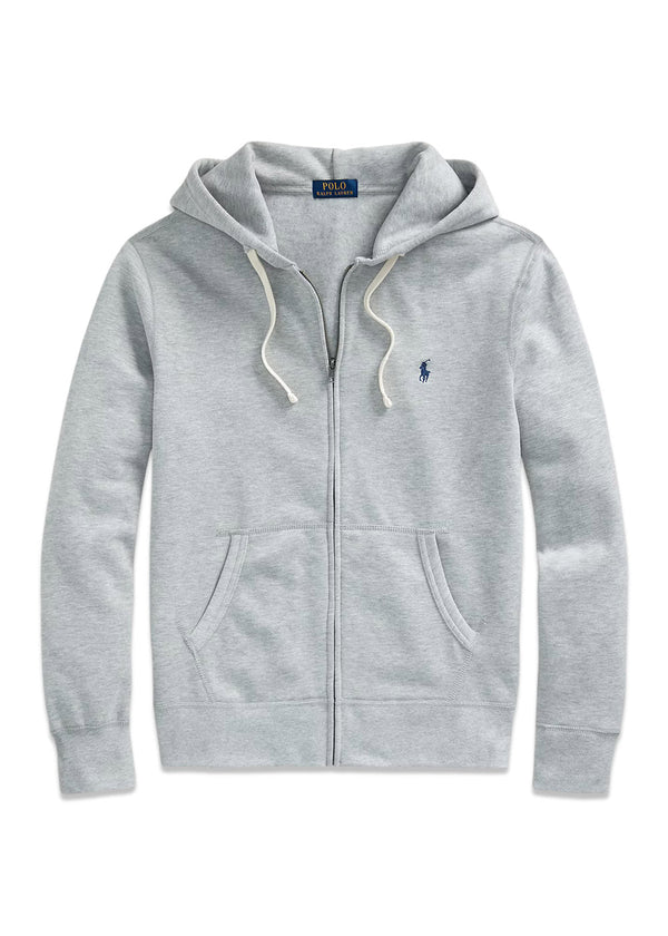 Hooded Zip Sweat - Grey-Sweatshirts-Ralph Lauren-Butler Loftet