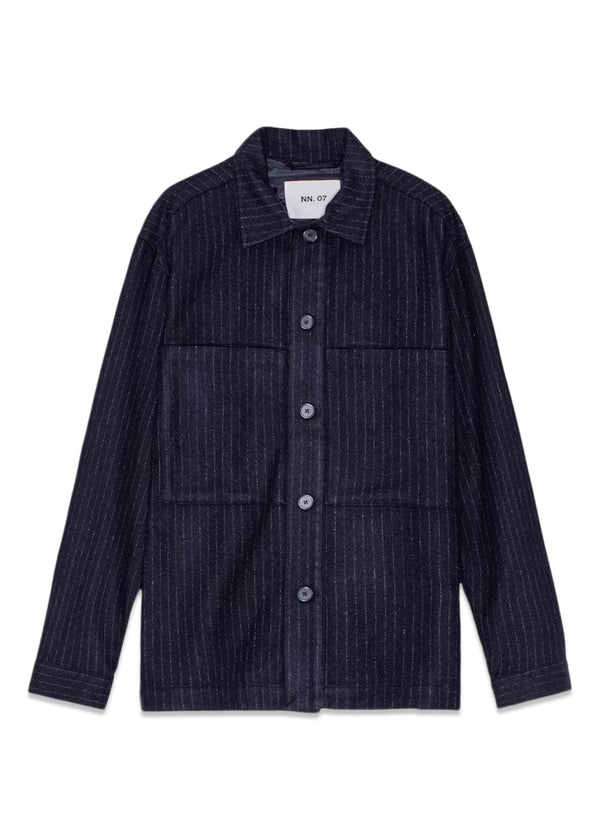 Isak 1630 - Navy Stripe-Shirts-Nn. 07-Butler Loftet