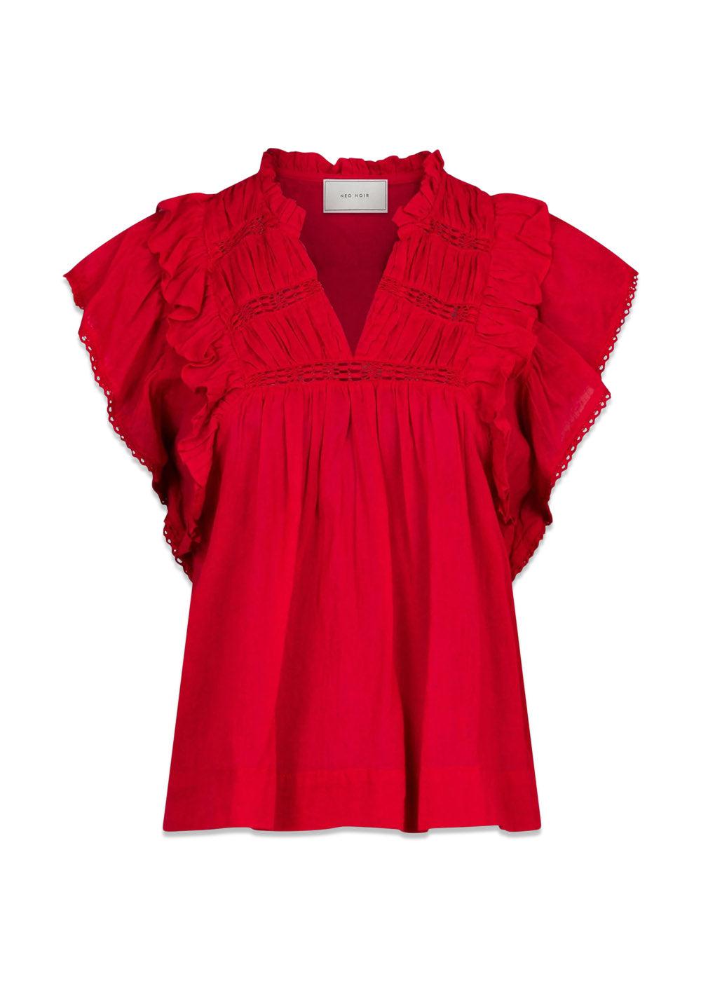 Jayla S Voile Top - Red