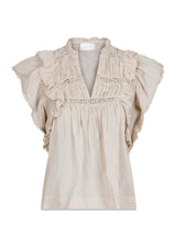 Jayla S Voile Top - Sand-Top-Neo Noir-Butler Loftet