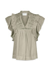Jayla S Voile Top - Smoke Green-Top-Neo Noir-Butler Loftet