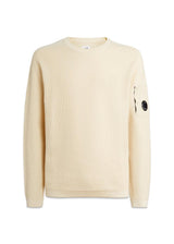 KNITWEAR - CREW NECK - Gauze White-Knitwear-C.P. Company-Butler Loftet