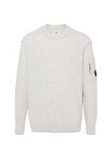 KNITWEAR CREW NECK - Grey Melange-Knitwear-C.P. Company-Butler Loftet
