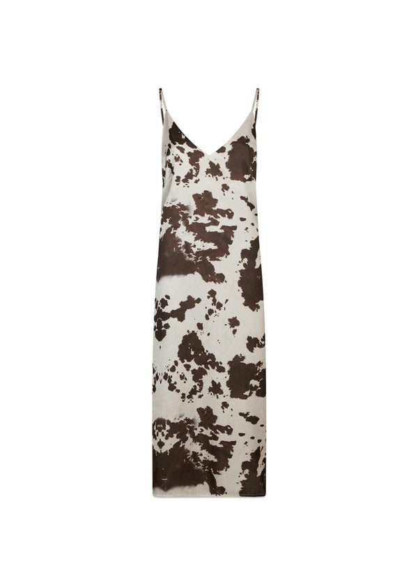 Kamran Cow Print Dress - Brown-Dress-Neo Noir-Butler Loftet