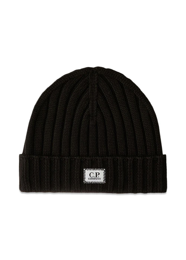 Knit Cap Merino Wool - Black-Headwear-C.P. Company-Butler Loftet
