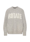 Knitted Logo Sweater - Opal Gray-Knitwear-Rotate-Butler Loftet