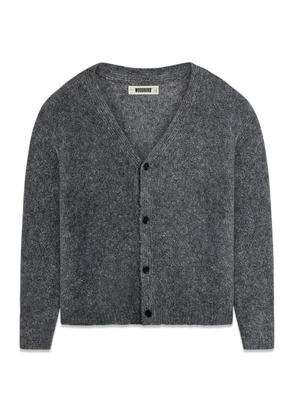 Koon Loop Cardigan - Asphalt-Knitwear-Woodbird-Butler Loftet