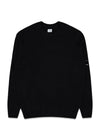 Lambswool Knitwear Crew Neck - Black-Knitwear-C.P. Company-Butler Loftet
