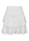 Line Emb Skirt - Off White-Skirts-Neo Noir-Butler Loftet