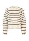 LineusMD stripe o-neck - Soft White Cedar Stripe-Knitwear-Modström-Butler Loftet