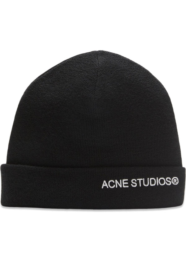 Logo beanie - Black-Headwear-Acne Studios-Butler Loftet