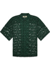 Luna Flower Shirt - Dark Green-Shirts-Woodbird-Butler Loftet