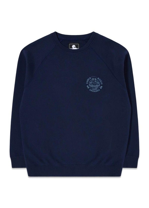 Music Channel Sweat - Maritime Blue-Sweatshirts-Edwin-Butler Loftet