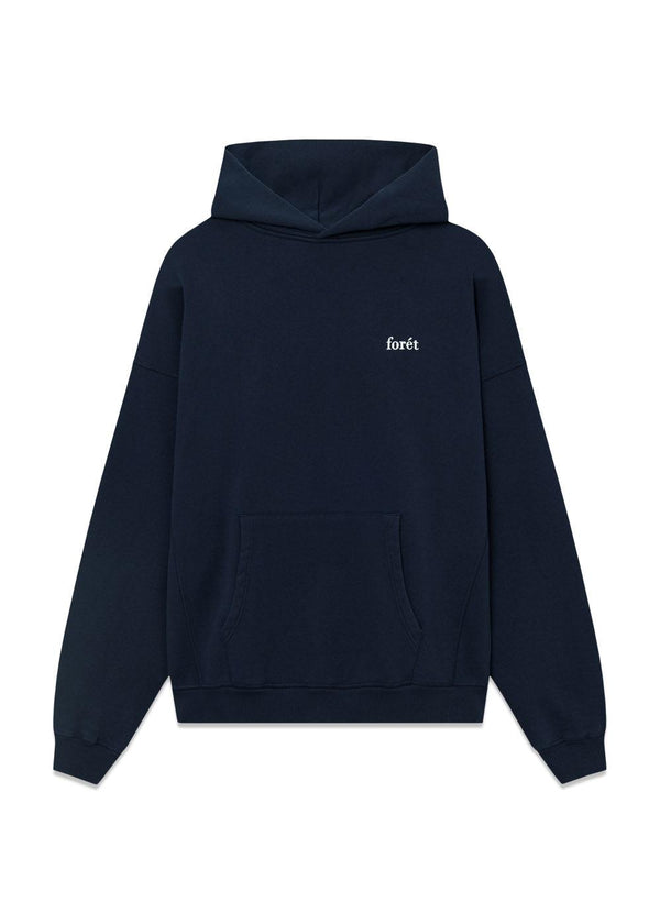 NOON HOODIE - Navy-Sweatshirts-Forét-Butler Loftet