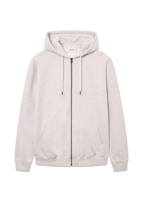NOON ZIP HOODIE - Snow Melange-Hoodies-Forét-Butler Loftet