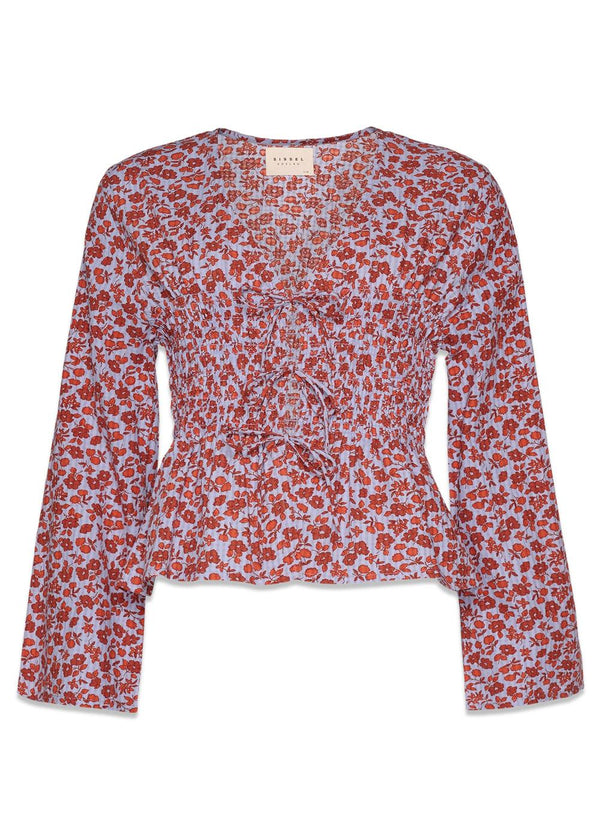 Nille Top - Rusty Flowers-Blouses-Sissel Edelbo-Butler Loftet