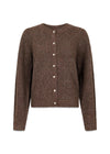 Nuna Knit Cardigan - Brown Melange-Knitwear-Neo Noir-Butler Loftet