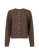 Nuna Knit Cardigan - Brown Melange-Knitwear-Neo Noir-Butler Loftet