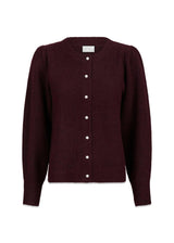 Nuna Knit Cardigan - Wine-Knitwear-Neo Noir-Butler Loftet