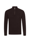 Patton Half Zip - Brown Flannel-Knitwear-Oscar Jacobson-Butler Loftet