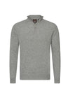 Patton Half Zip - Grey Melange-Knitwear-Oscar Jacobson-Butler Loftet