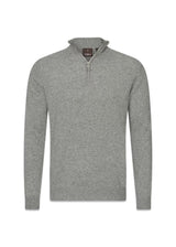 Patton Half Zip - Grey Melange-Knitwear-Oscar Jacobson-Butler Loftet