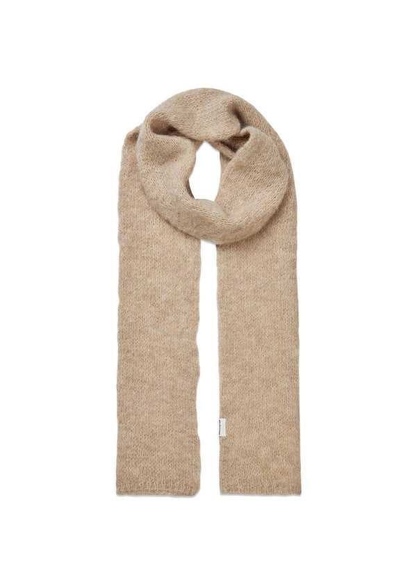 Polliemd solid scarf - Beige Melange-Scarf-Modström-Butler Loftet