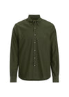 Reg Fit BD Brushed Flannel - Rosciola Green-Shirts-Oscar Jacobson-Butler Loftet